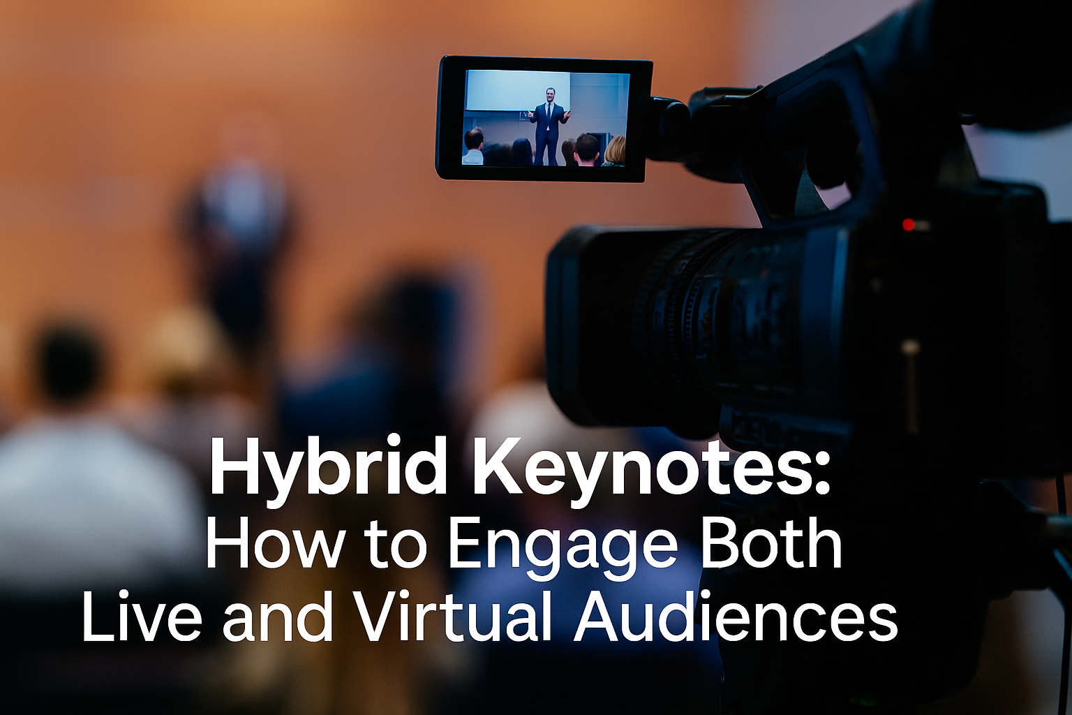 Technology supporting hybrid keynote speaking tips.