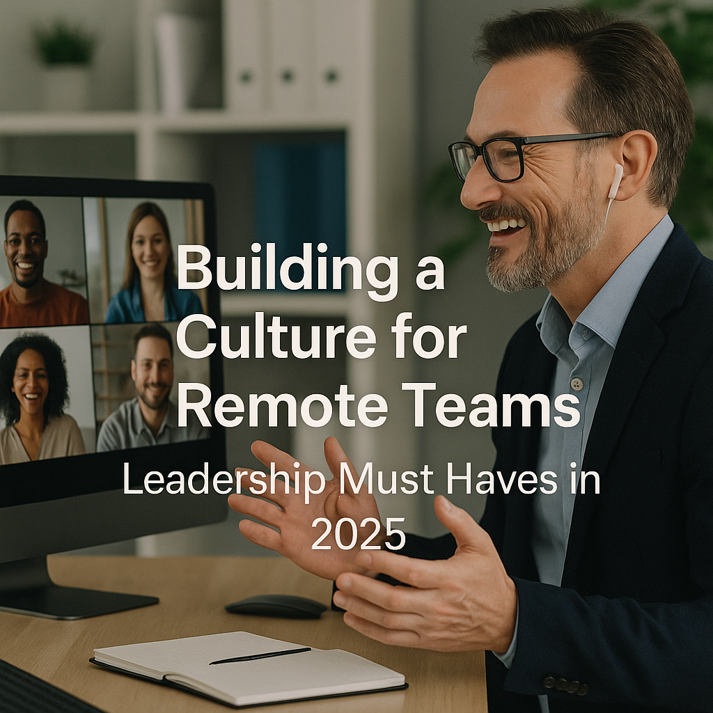 Faith-driven leader connecting with remote team via video conference