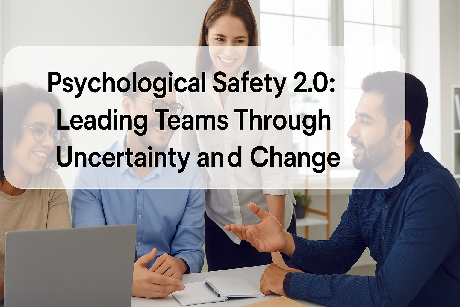 Diverse team building trust and collaboration in a psychologically safe workplace