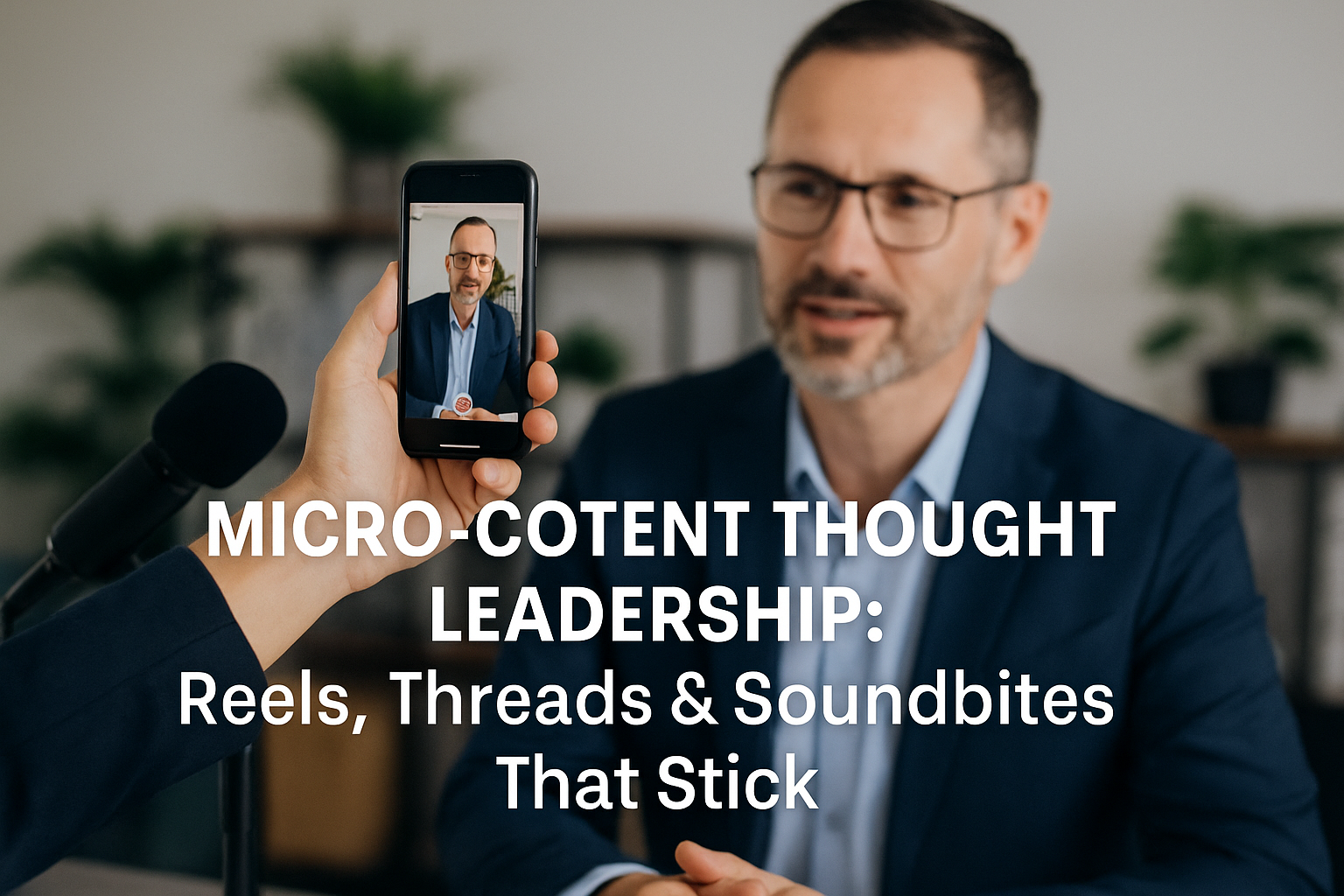 Christian leader creating micro content thought leadership strategy on video.