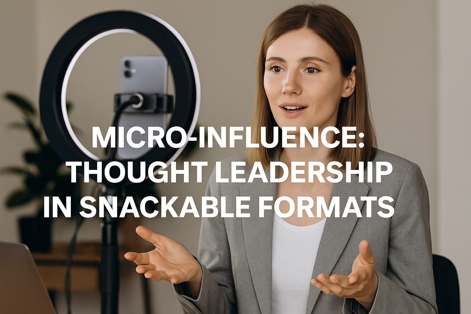 Christian leader creating micro-content thought leadership video for social media.