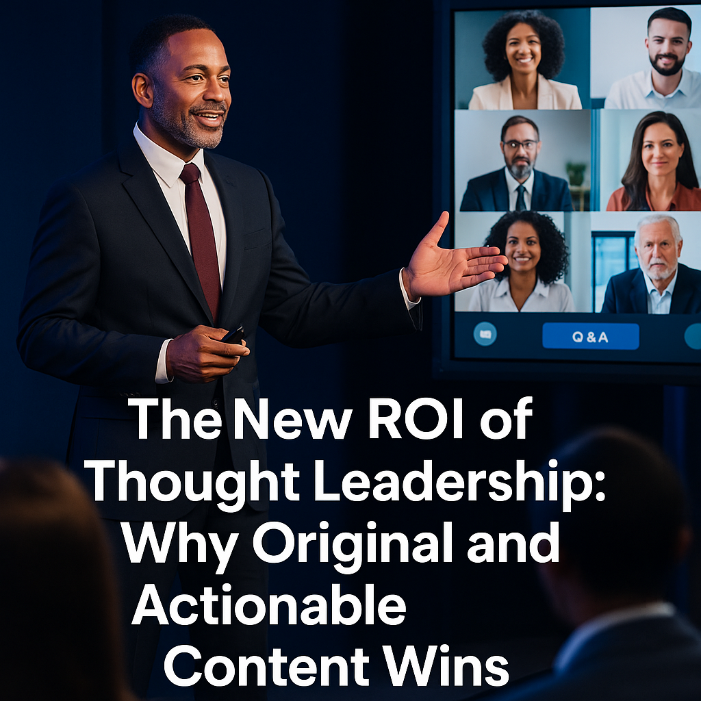 Thought leader sharing original and actionable ideas in 2025.