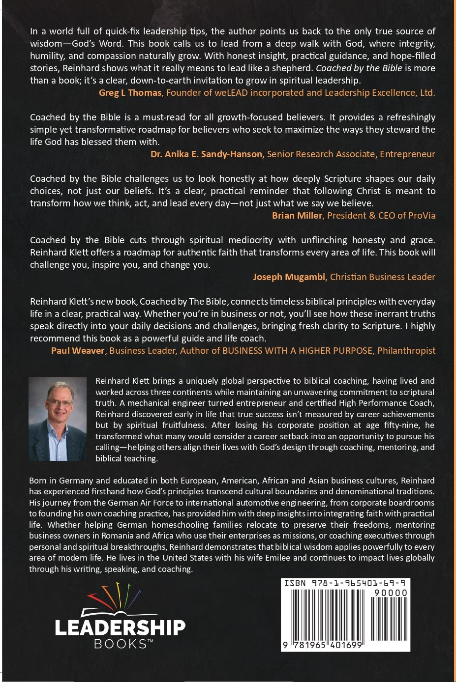 Coached By The Bible Back