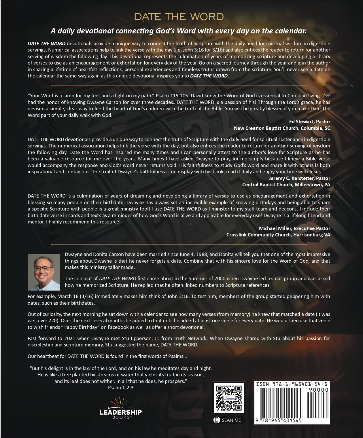 Date the Word Daily Devotional by Dwayne Carson - Scripture Memory System for Christians