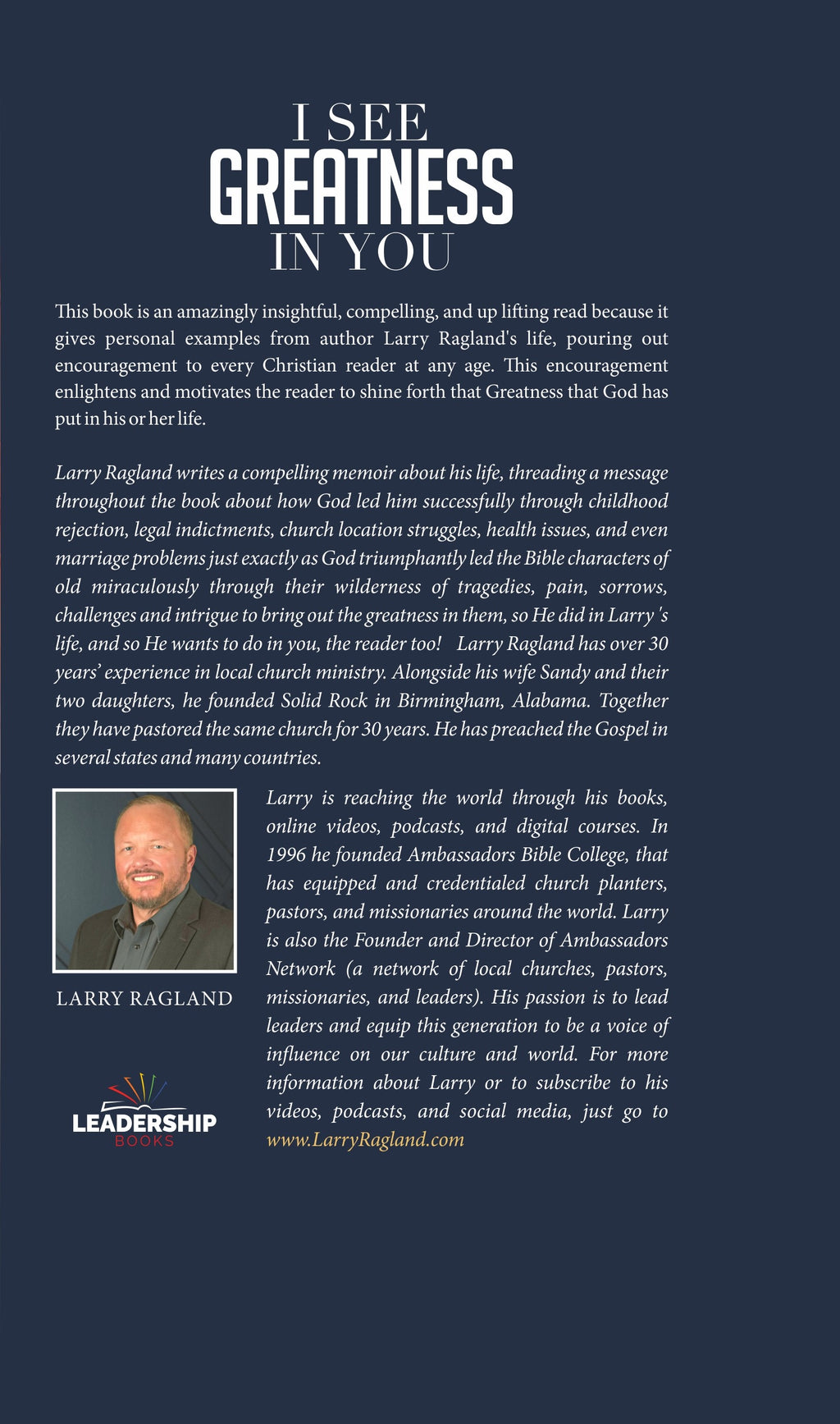 I See Greatness In You Back