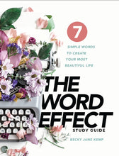 Cover of The Word Effect Study Guide – Christian workbook on the power of words by Becky Jane Kemp.