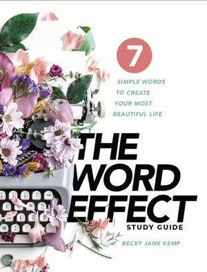 Cover of The Word Effect Study Guide – Christian workbook on the power of words by Becky Jane Kemp.