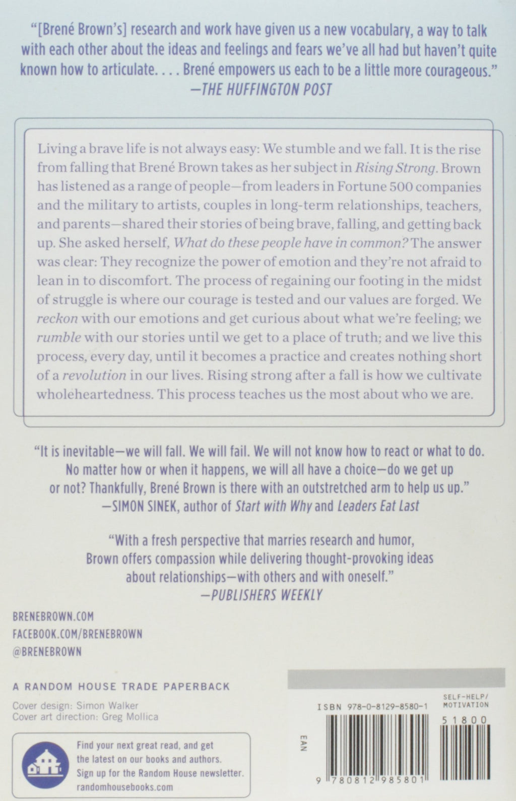 Rising Strong: How the Ability to Reset Transforms the Way We Live, Love, Parent, and Lead