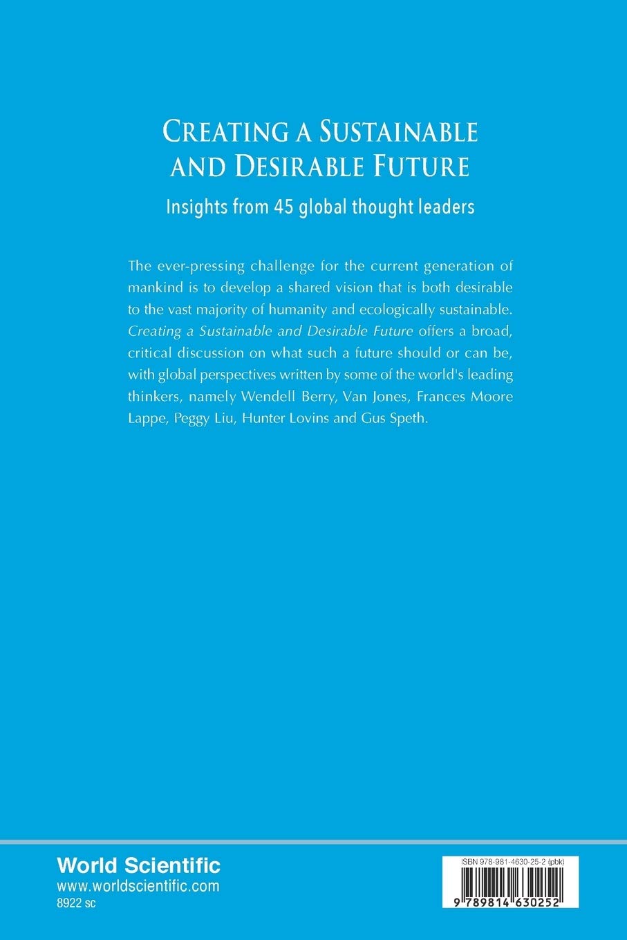 Creating A Sustainable And Desirable Future