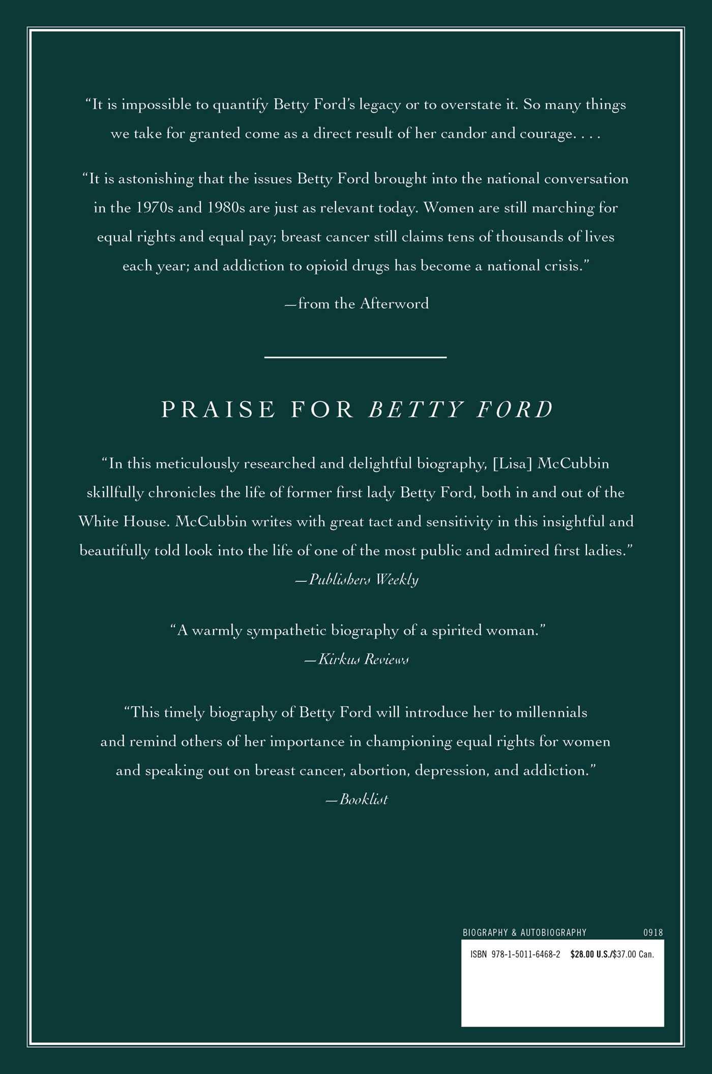 Betty Ford: First Lady, Women's Advocate, Survivor, Trailblazer