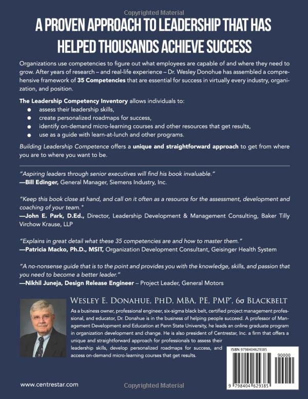 Building Leadership Competence: A Competency-Based Approach to Building Leadership Ability