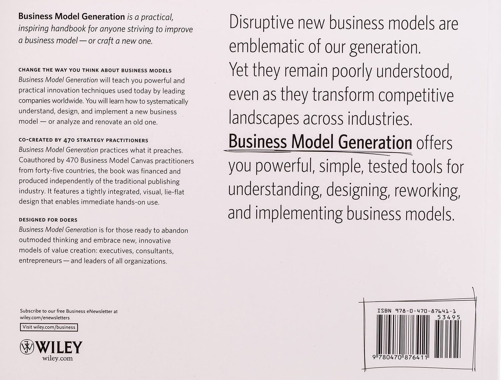Business Model Generation A Handbook for Visionaries, Game Changers,