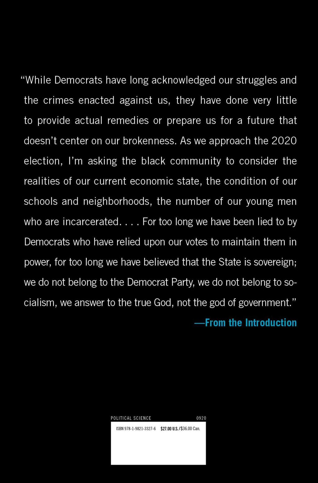 Blackout: How Black America Can Make Its Second Escape from the Democrat Plantation